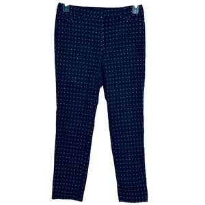 White House Black Market The Slim Ankle Pants Size 6 Black Polka Dot